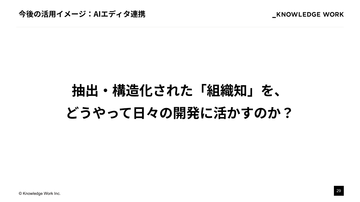 "知のインストール"戦略： テキスト資産をAIの文脈理解に活かす - ページ 29